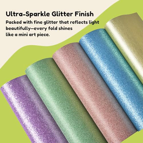 Pastel Glitter Origami Paper (50 Count)
