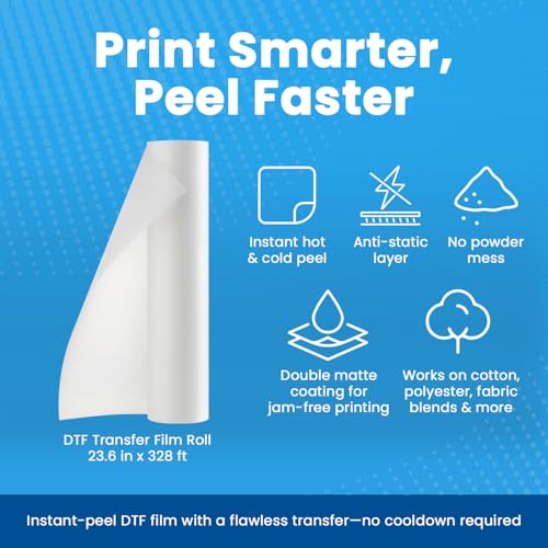 DTF Film Roll 23.6 inch x 328 ft