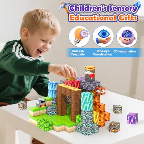 Magnetic Blocks for Kids (150 Count)