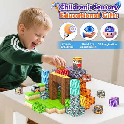 Magnetic Blocks for Kids (150 Count)