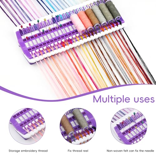 Embroidery Floss Bobbins 50 Positions Thread Organizers for Cross Stitch (50 Count)