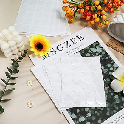 60 Pcs Double Sided Adhesive Dots Clear Glue Point Tape Stickers Balloon Glue Round Mini No Traces Adhesive Sticker Dot Sticker for Classroom Decor Craft DIY Office (60 Count)
