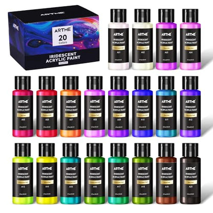 Iridescent Acrylic Paint Set (40 Fl Oz)