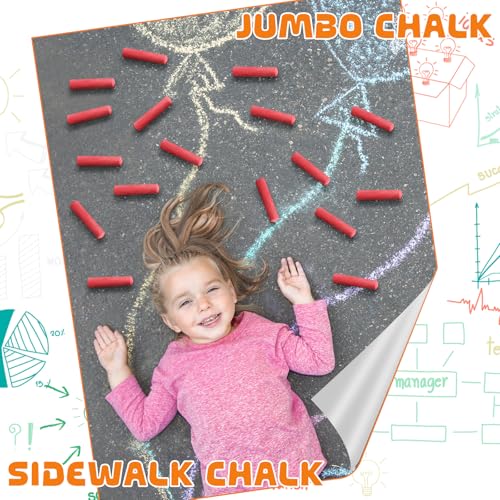 20 Pcs Sidewalk Chalks for Kids Non Toxic Jumbo Chalk for Party Gift Outdoor Art Classroom Play Painting (20 Count)
