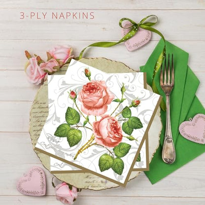 20 ct 13x13 Flowers Paper Luncheon Decoupage Napkins (20 Count)
