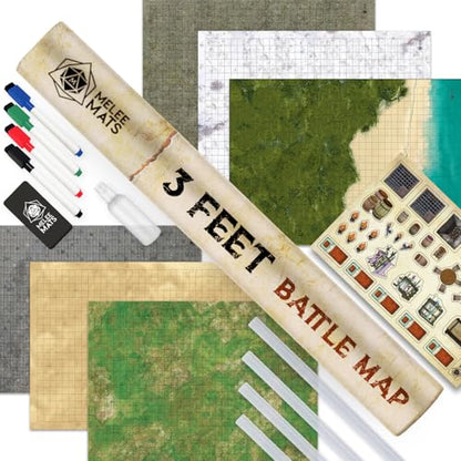 DND Map Starter Set for Dungeons and Dragons (3 Count)