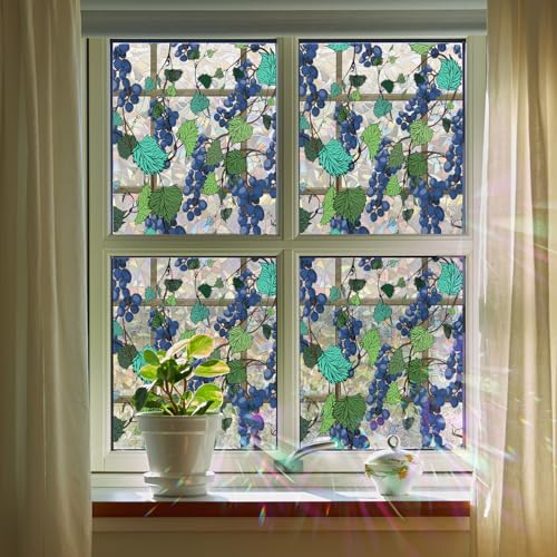 Rainbow 3D Window Stained Glass Privacy Film Decorative