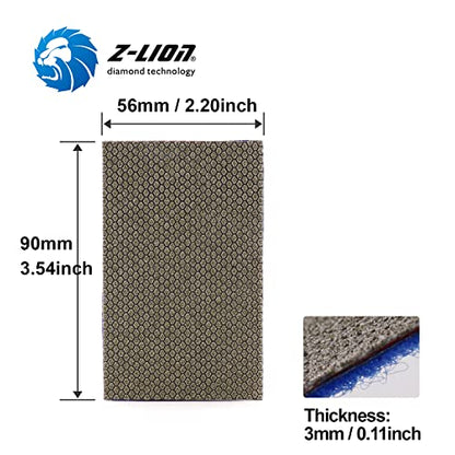 Diamond Abrasive Paper Sheets 60 Grit Diamond Sandpaper Nylon Back for Grinding Stone Glass Ceramic
