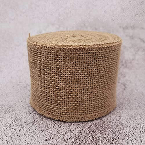 3" Natural Burlap Fabric Roll 10 Yards Jute Ribbon (30 Foot)