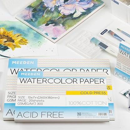 Cotton Watercolor Paper Block (20 Count)