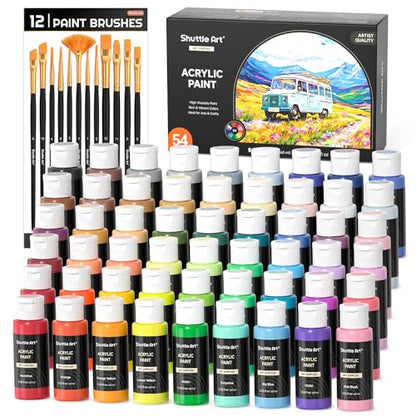 54 Colors Acrylic Paint (108 Fl Oz)
