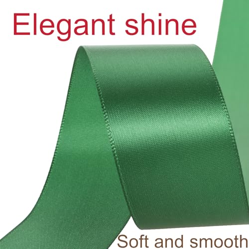 1-1/2 Inch Dark Green Ribbon 50Yards – Perfect for Gift Wrapping