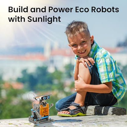 12-in-1 Solar Robot Building Kit STEM Gift for Boys Ages 8-13 (190 Count)