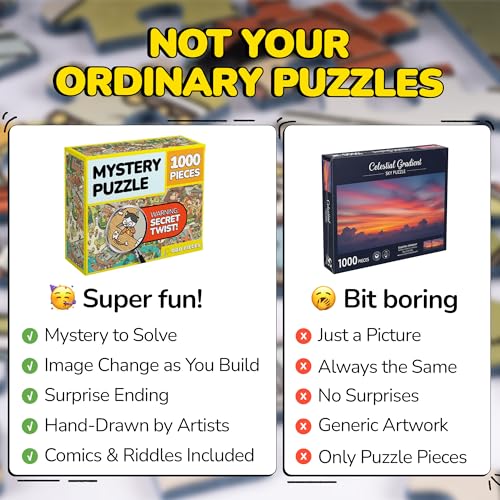 Jigsaw Puzzles 1000 Pieces with Storytelling Comics (1000 Count)