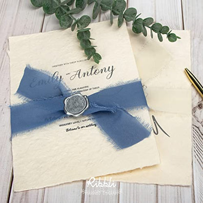 Dusty Blue Chiffon Ribbon 1 (60 Foot)