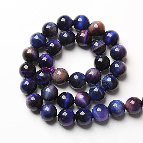 90pcs 4mm AAA Natural Tiger Eye Stone Beads Gemstone Round Spacer Loose Beads for Jewelry Making DIY Bracelet
