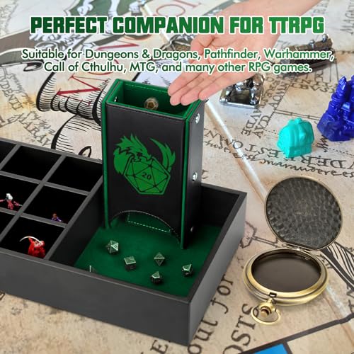 DND Dice Tray & Tower Storage Box