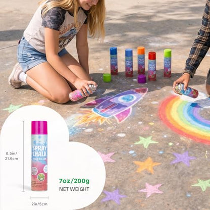Spray Chalk 8 Pack Washable Chalk Spray Paint (56 Ounce)