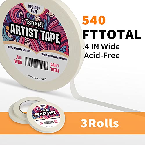 3 Pack White Artist Tape (540 Foot)