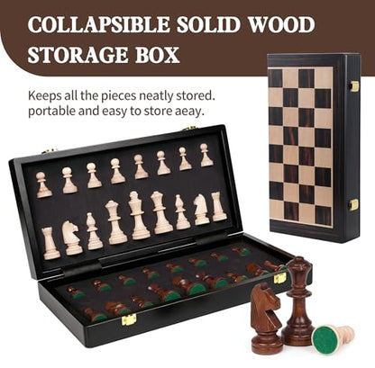 17" Wooden Chess Set