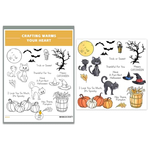 Halloween Clear Silicone stampReusable Stamp with Pumpkins
