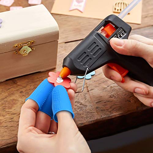 12 Pieces Silicone Hot Glue Gun Finger Caps