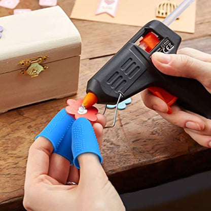 12 Pieces Silicone Hot Glue Gun Finger Caps