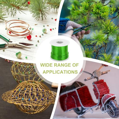 12 Gauge Anodized Aluminum Craft Wire Bendable Bonsai Training Wire 98 Feet 2mm for Sculpting Crafts Wreath Floral Beading Jewelry Making