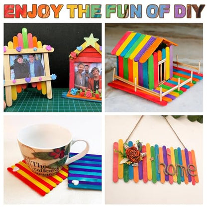 1000PCS Colored Craft Sticks (1000 Count)