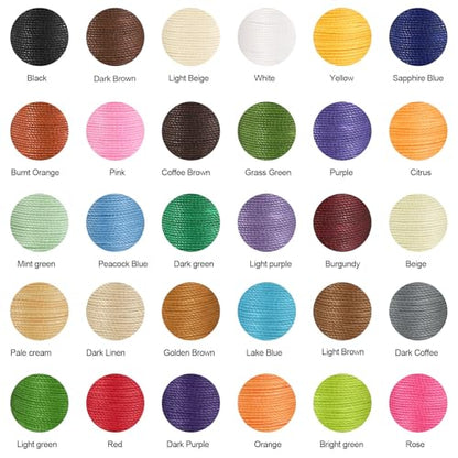 Leather Sewing Waxed Thread 0.8mm 60Yards