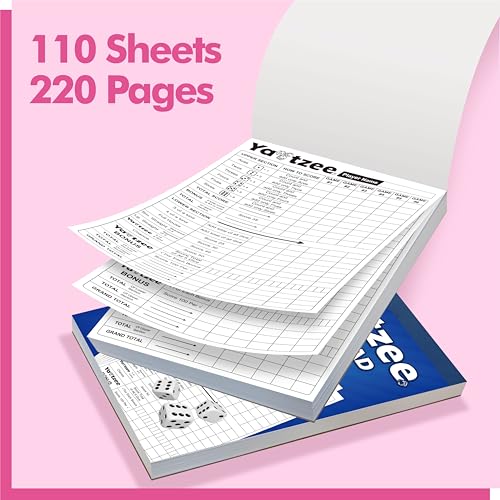 110 Sheets Score Pad for Yahtzee (110 Count)