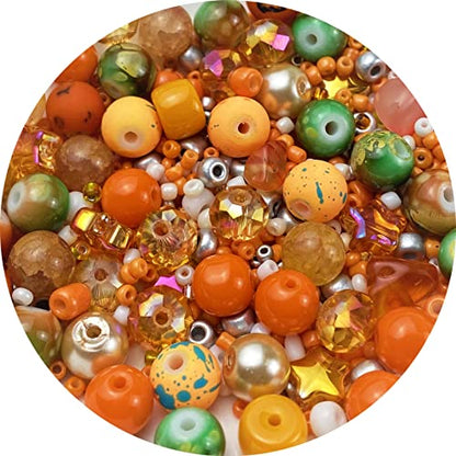 Assorted Glass Resin Beads Multi Size Colors Smooth Cracked Gravel Millet Spacer Beads for Bracelets Necklace Earring DIY Jewelry Making Craft