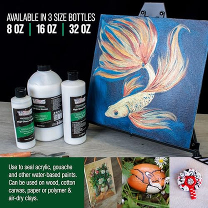16oz Acrylic Sealer High Gloss Varnish for Acrylic Painting