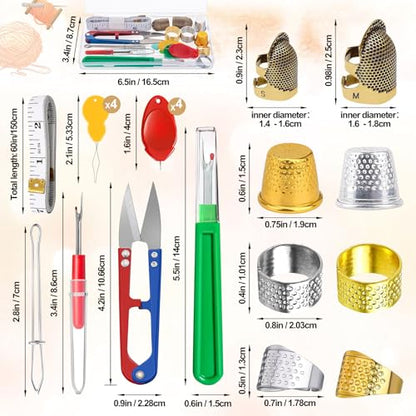20 Pcs Sewing Thimble Kit (20 Count)