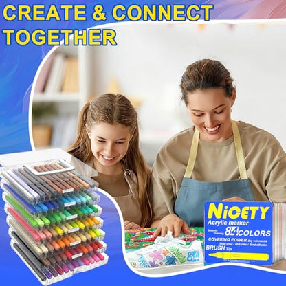 84 Colors Acrylic Paint Markers (84 Count)