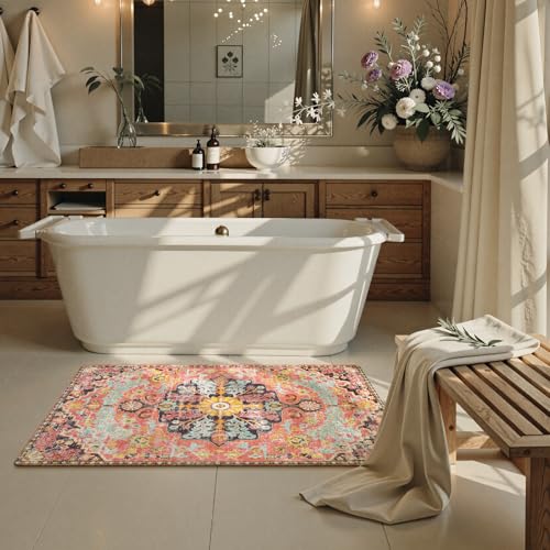 Reine Bohemian Floral Medallion Runner Rug