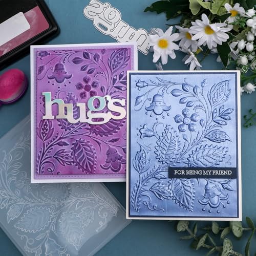 3D Morning Glory Embossing Folders for Card Making