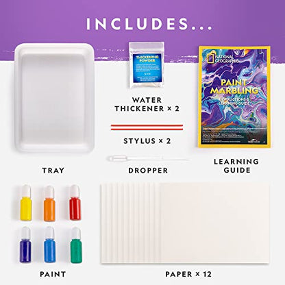 National Geographic Marbling Paint Craft Kit to Create Marble Art for Kids