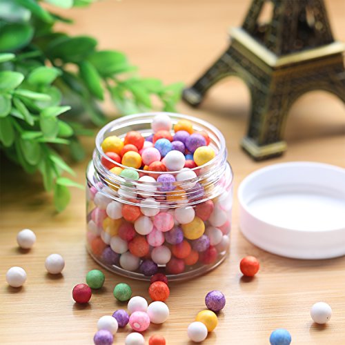 12 Pack Small Plastic Containers with Lids Clear Plastic Favor Storage Jars Wide Mouth for Beauty Products (24 Count)