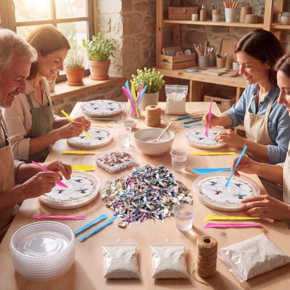 12 Kit DIY Stepping Stone Mold 10 Inch for Garden (12 Count)