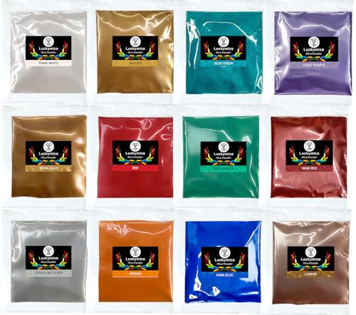 Mica Powder 12 Colors Pearlescent Pigment Powder for Epoxy Resin