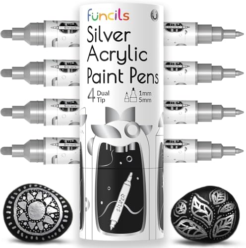 4 Metallic Silver Paint Pen