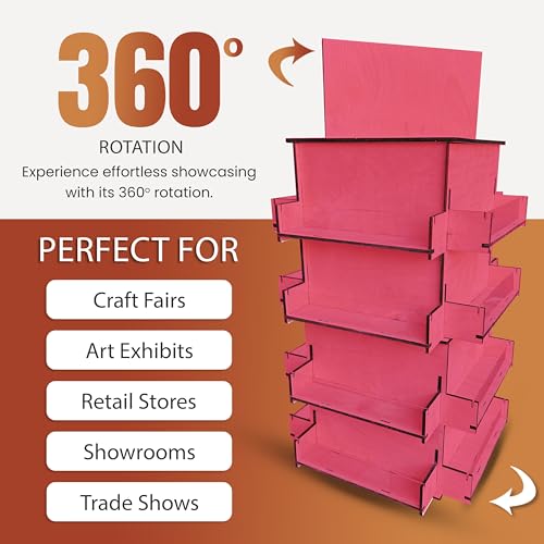 4 Sided Rotating Display Stand