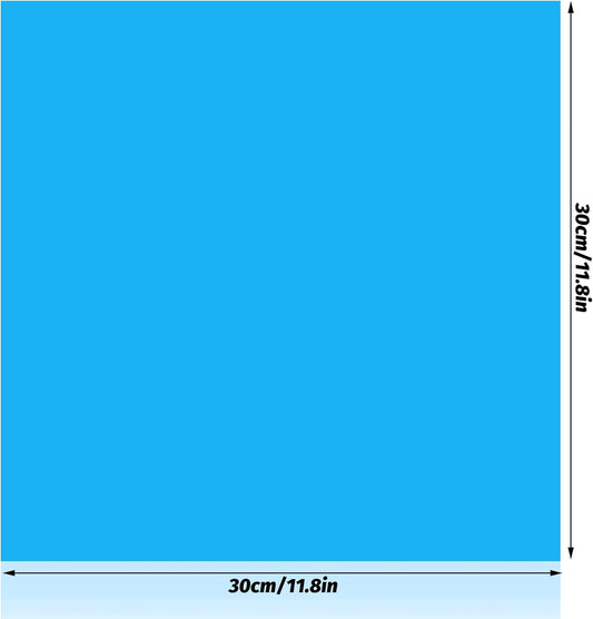 Lystaii 9pcs Lighting Gel Filter 11.8 x 11.8 Inches Gel Light Filter Color Correction Colored Overlays Transparent Color Filters Film Plastic Sheets for Film, Video, Photo, Stage Studio (Light Blue)