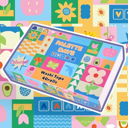 40 Rolls Washi Tape Set (40 Count)