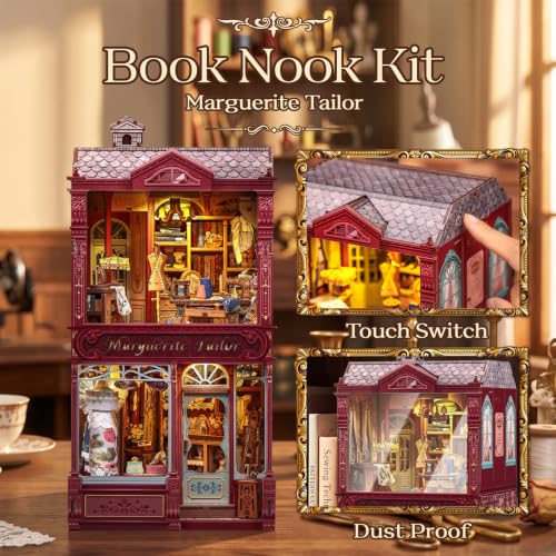 Book Nook Kit 3D Wooden Puzzle DIY Miniature House for Adults