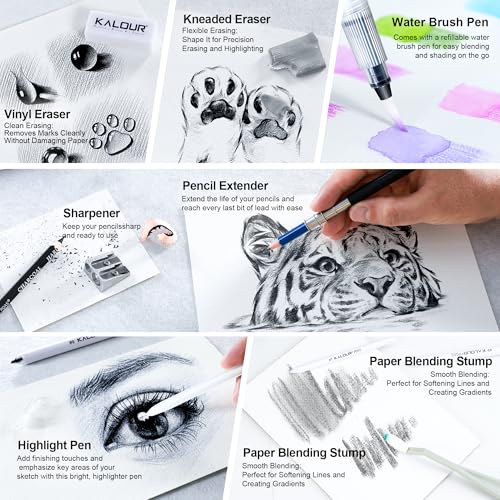 140 Drawing Set Sketching Kit (140 Count)