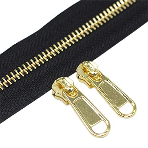 5 Metal Zippers by The Yard Bulk 4 Yards