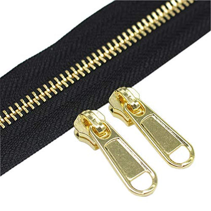 5 Metal Zippers by The Yard Bulk 4 Yards