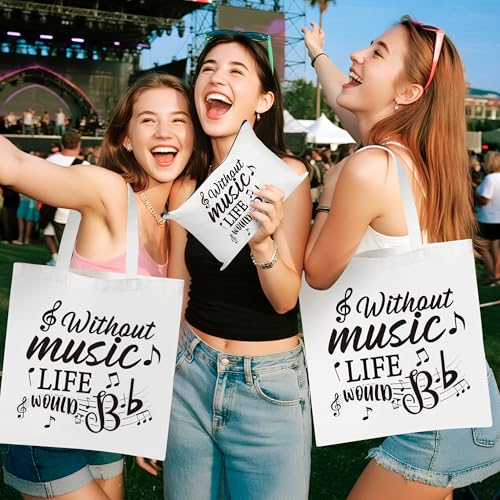 Black Music Canvas Bag